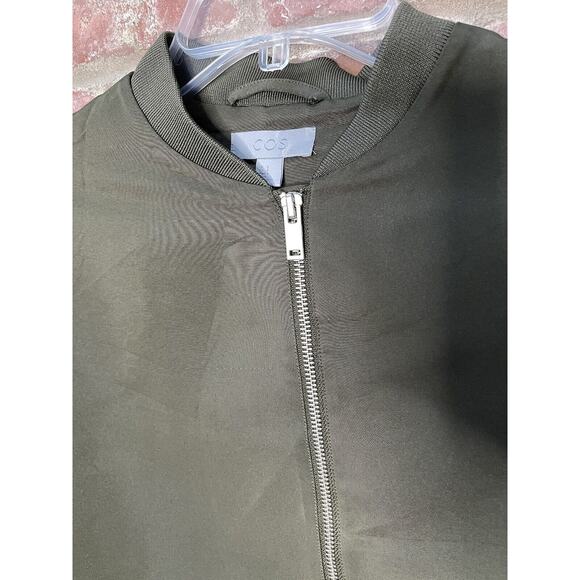 COS Bomber Zip‎ Army Green Size 2 - Picture 2 of 3